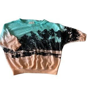 Billabong Women’s L Vintage Blue and Orange Gradient Sweatshirt